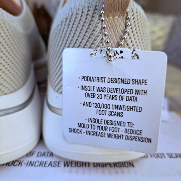 Women`s Skechers GO Walk Arch Fit - Crystal Waves Sneaker 124882-TPPK Taupe/p 10 - Picture 11 of 15